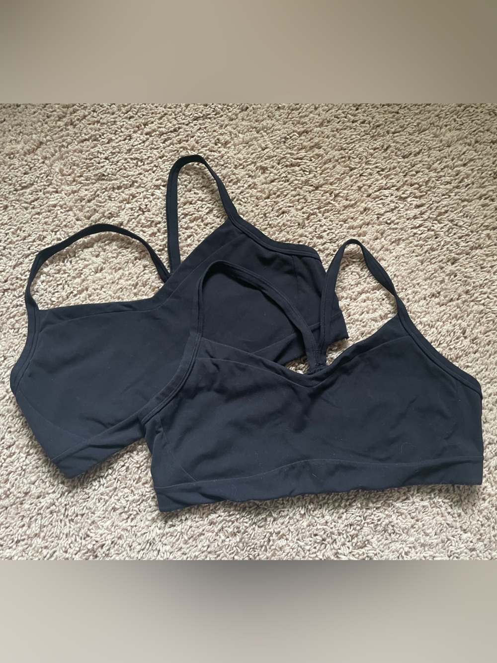2 - Athleta Black M sports bras